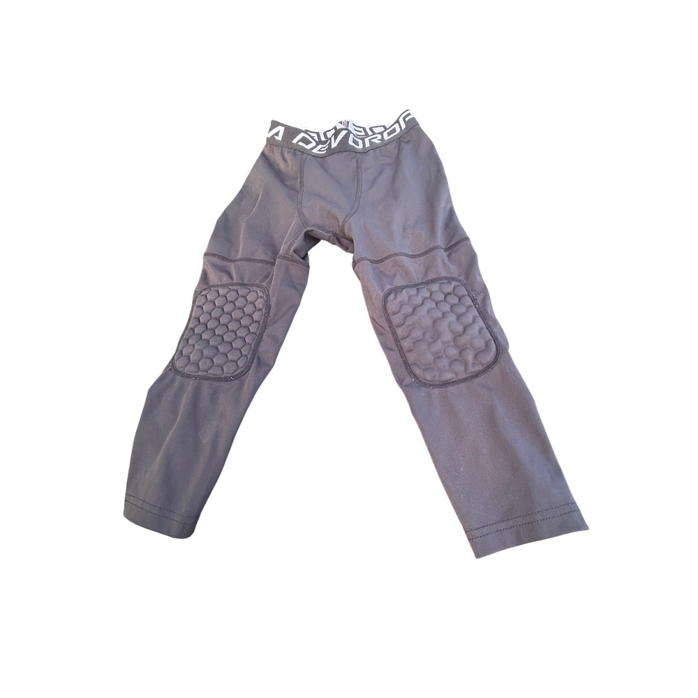 Devops Kids Padded Compression Pants Gray 3/4 Athletic Leggings Size S